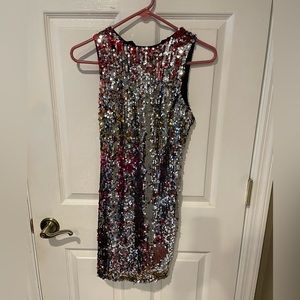 Sequined mini cocktail dress size small